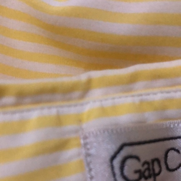 Vintage GAP Boyfriend Fit ButtonUp-Sz L-Cotton-Yellow/White Stripes-EUC - Picture 11 of 16